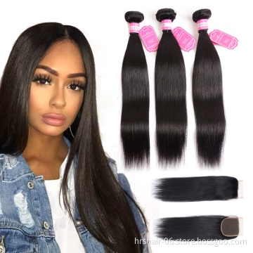 Free sample cuticle aligned straight human hair bundle mink brazilian virgin hair extension